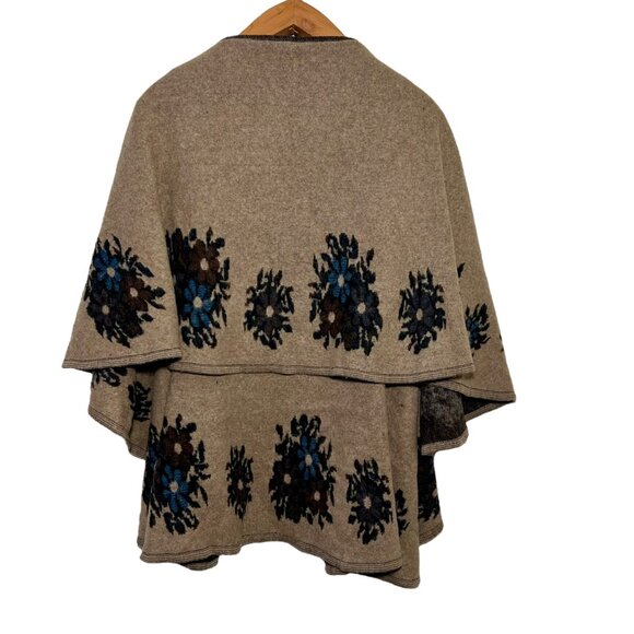 Oversized Shrug Forest Fairy Nature Granola Wool Layered Brown Lagenlook Cottage - Picture 1 of 10